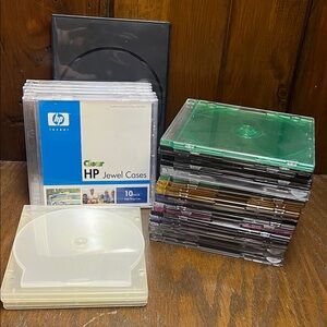 Disk/CD Cases Set of 30 - various colors and sizes